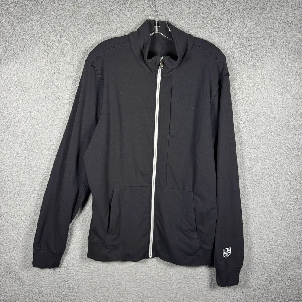 Lululemon Mens LA Kings Full Zip Jacket Black Large NHL Hockey Athletic